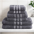 Premium 6-Pack Grey Cotton Bath Towel Set, 650gsm, Quick Dry, Machine Washable - SuperSaverAU - view 5