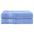 2 Pack Extra Large Bath Sheets Set 100% Cotton 550gsm Blue - Luxurious & Absorbent - SuperSaverAU - view 1