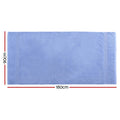 2 Pack Extra Large Bath Sheets Set 100% Cotton 550gsm Blue - Luxurious & Absorbent - SuperSaverAU - view 2