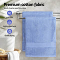 2 Pack Extra Large Bath Sheets Set 100% Cotton 550gsm Blue - Luxurious & Absorbent - SuperSaverAU - view 5