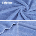 2 Pack Extra Large Bath Sheets Set 100% Cotton 550gsm Blue - Luxurious & Absorbent - SuperSaverAU - view 6
