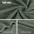 2 Pack Extra Large Green Cotton Bath Sheets Set - 550gsm, Quick Dry, Absorbent - SuperSaverAU - view 4