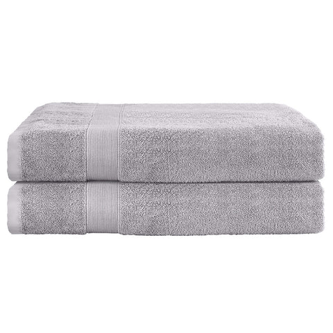 Luxury 2 Pack Extra Large Bath Sheets Set 100% Cotton Grey 550gsm - SuperSaverAU - view 1