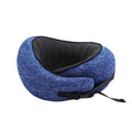Wanderlite Ergonomic Memory Foam Travel Pillow – Blue with Washable Cover