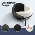 Wanderlite Ergonomic Memory Foam Travel Pillow – Dark Grey with Washable Cover