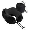 Wanderlite Memory Foam Travel Pillow – Black with Washable Cover