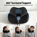 Wanderlite Memory Foam Travel Pillow – Black with Washable Cover