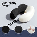 Wanderlite Memory Foam Travel Pillow – Black with Washable Cover
