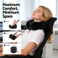Wanderlite Memory Foam Travel Pillow – Black with Washable Cover
