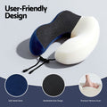 Wanderlite Memory Foam Travel Pillow – Blue with Washable Cover