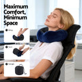 Wanderlite Memory Foam Travel Pillow – Blue with Washable Cover