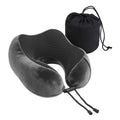 Wanderlite Memory Foam Travel Pillow – Grey with Washable Cover