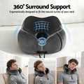 Wanderlite Memory Foam Travel Pillow – Grey with Washable Cover