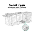 Gardeon Humane Animal Trap Cage 79x28cm - Collapsible, Spring Loaded, Silver - SuperSaverAU - view 6