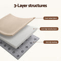 Artiss Tatami Mat Floor Mattress – Beige 150 x 200cm, 3cm Foam Anti-Slip Backing