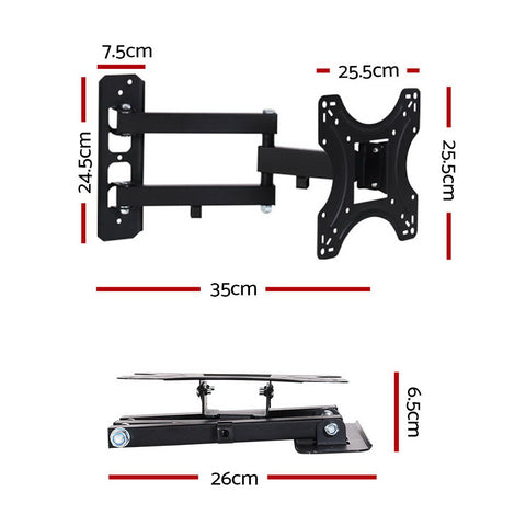 Artiss TV Wall Mount Bracket for 17"-42" TVs, Full Motion, Tilt & Swivel - SuperSaverAU - view 2