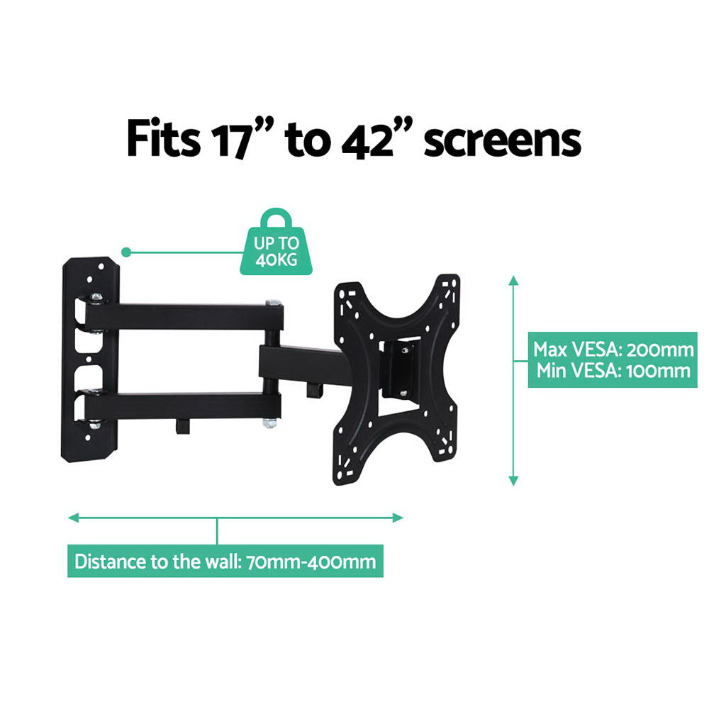 Artiss TV Wall Mount Bracket for 17"-42" TVs, Full Motion, Tilt & Swivel - SuperSaverAU - view 6