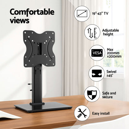 Artiss TV Stand for 19-43 inch TVs - Universal Swivel Table Top