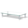 Artiss Monitor Stand Riser with Height Adjustable Computer Laptop Printer Screen Glass Display Shelf - SuperSaverAU - view 1