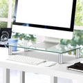 Artiss Monitor Stand Riser with Height Adjustable Computer Laptop Printer Screen Glass Display Shelf - SuperSaverAU - view 6