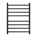 Devanti Heated Towel Rail 8 Square Bars with Timer - Black, 105W