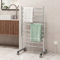 Devanti 10-Bar Freestanding Heated Towel Rail – 100W Stainless Steel, Fast Heating