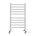 Devanti 10-Bar Freestanding Heated Towel Rail – 100W Stainless Steel, Fast Heating