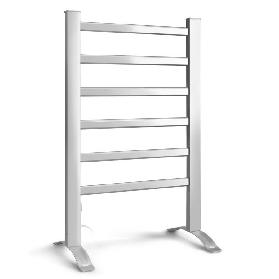 Devanti 6 Rung Electric Heated Towel Rail - Portable, Anti-Corrosion, 40-50°C - SuperSaverAU - view 1
