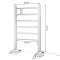 Devanti Heated Towel Rail Rack 6 Bars, 40-50C, Timer, Portable, Easy Install - SuperSaverAU - view 2