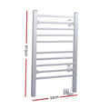 Devanti Heated Towel Rail 10 Rungs Freestanding 53cm x 35cm x 97.5cm, 40C-50C - SuperSaverAU - view 2