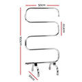 Devanti 5 Rung Electric Heated Towel Rail - Freestanding, 40-50°C, Stainless Steel - SuperSaverAU - view 1