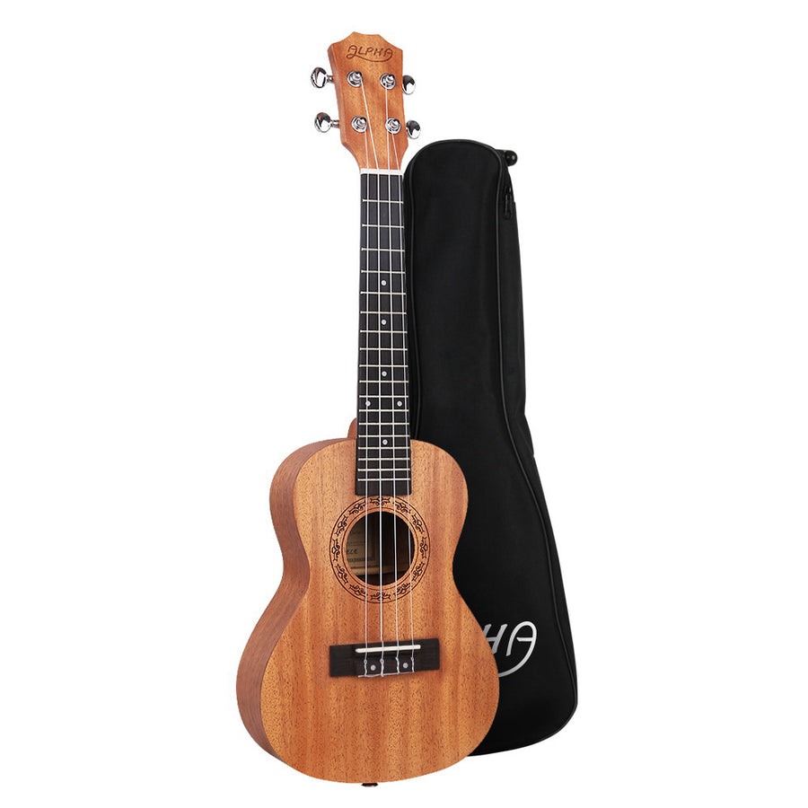 Alpha 23" Concert Ukulele Mahogany Body with Carry Bag - SuperSaverAU - view 1
