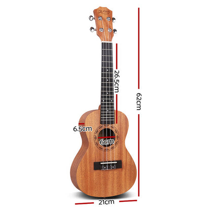 Alpha 23" Concert Ukulele Mahogany Body with Carry Bag