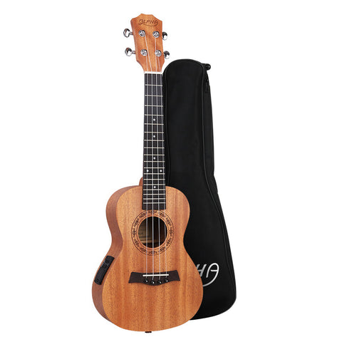 Alpha 26" Ukulele Equaliser Natural Mahogany Tenor Beginner Gift w/ Bag - SuperSaverAU - view 1
