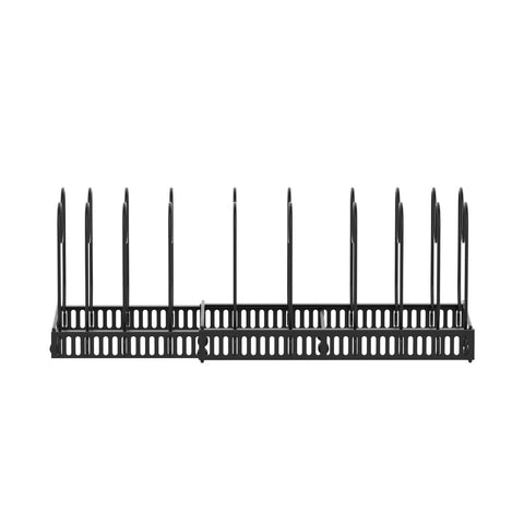 Artiss Expandable Pots and Pans Organizer Rack - Black