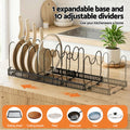 Artiss Expandable Pots and Pans Organizer Rack - Black