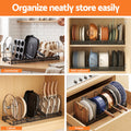 Artiss Expandable Pots and Pans Organizer Rack - Black