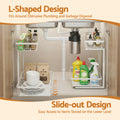 Artiss Adjustable Under Sink Organiser with 2 Slide Out Drawers Kitchen Bathroom Storage