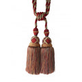 Multi Coloured Double Tassel Curtain Tieback - Terracotta, Green, Gold - SuperSaverAU - view 1