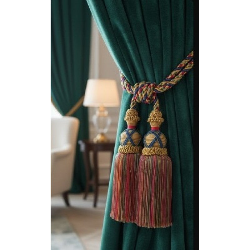 Multi Coloured Decorative Tassel Tieback for Curtains