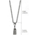 Edelweiss Tieback - 35cm Cord, 25cm Tassel, White Rope with Ceramic Flower - SuperSaverAU - view 2