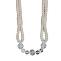 Premium Beaded Rope Curtain Tiebacks – Natural Cotton 2 Pack, 86cm