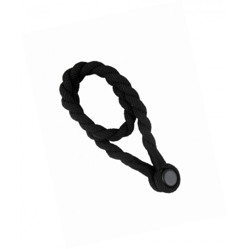 Magnetic Weaved Rope Tieback Black 750mm - Stylish Curtain Holder Made in Italy - SuperSaverAU - view 1