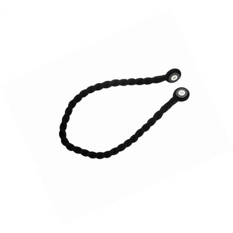 Magnetic Weaved Rope Tieback Black 750mm - Stylish Curtain Holder Made in Italy - SuperSaverAU - view 2