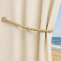 Magnetic Weaved Rope Tieback Cream 750mm - Stylish Curtain Holder Made in Italy - SuperSaverAU - view 3
