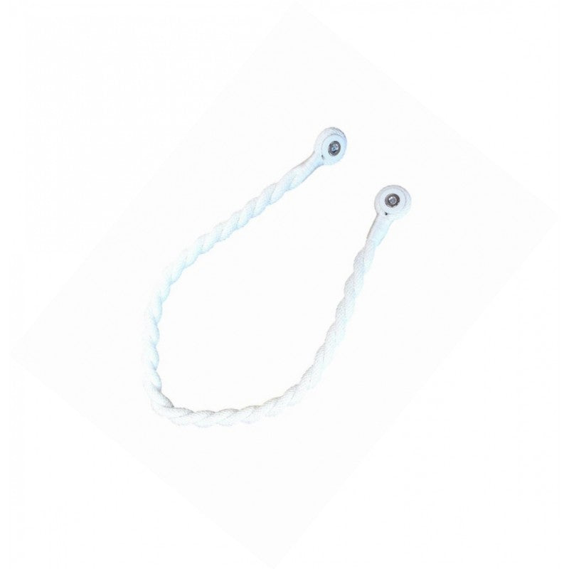 Magnetic Weaved Rope Tieback Off White 750mm - Stylish Curtain Holder Made in Italy - SuperSaverAU - view 2