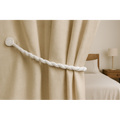 Magnetic Weaved Rope Tieback Off White 750mm - Stylish Curtain Holder Made in Italy - SuperSaverAU - view 3