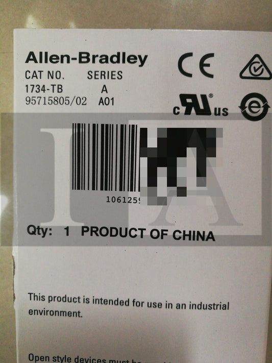 Allen-Bradley 1734-TB Pt I/O Card Base Removable Screw, Opened, Ser A