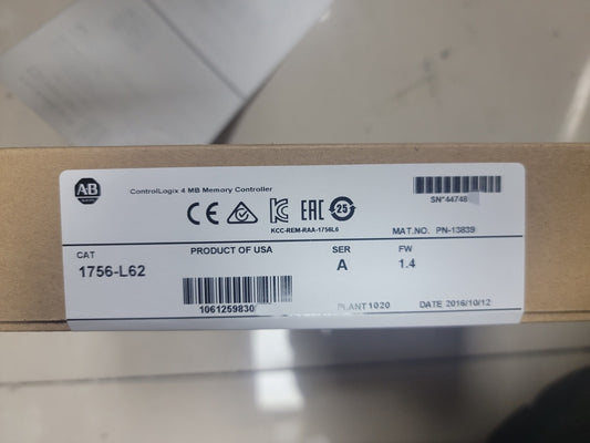 Allen-Bradley 1756-L62 ControlLogix 4MB Memory Controller