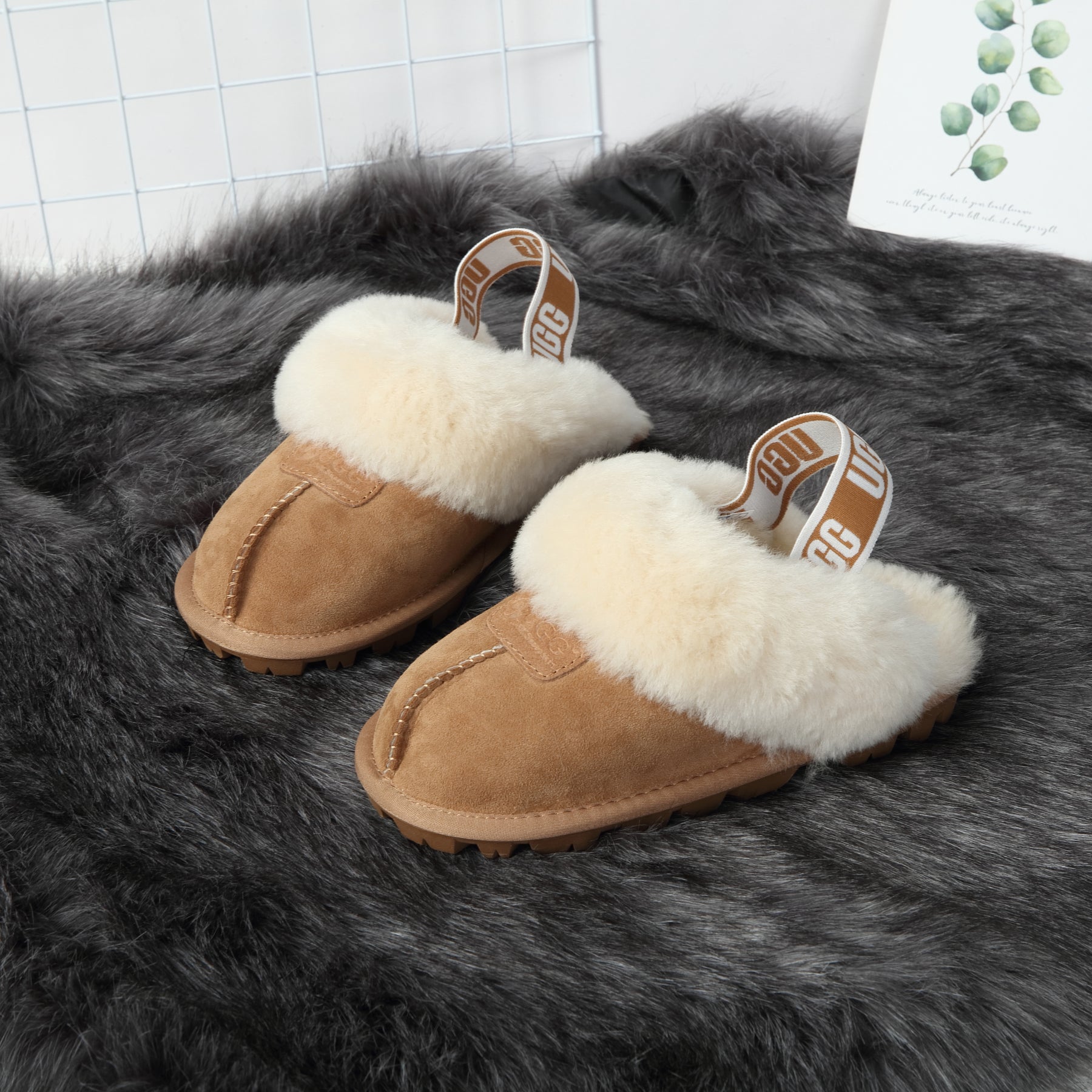 DKUGG ANSLEY SLIPPER - Size M 37/38 - Chestnut - SuperSaverAU - view 7
